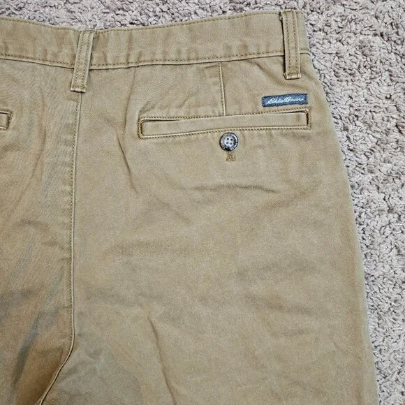 Eddie Bauer Classic Chino Pants Mens Tag 30x30 Act 31x29 Khaki Straight Leg - Picture 13 of 15